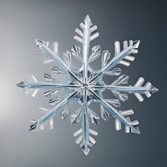 Winter Wonderland: A Three-Dimensional Crystal Snowflake