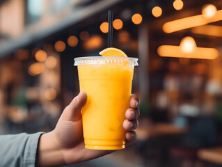 A Glass of mango with ripe mango, Refreshing and healthy mango juice ice in a glass with summer background, mango juice photo