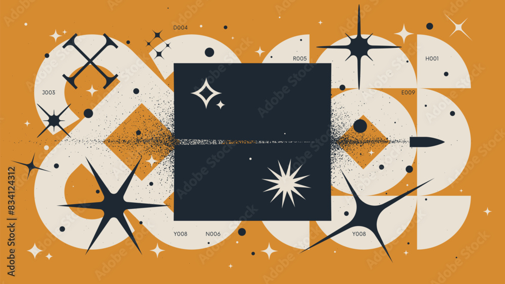 Explosion Geometry Vector Abstract geometric background with explosion particle of a cube from ...