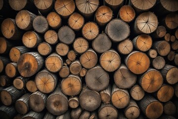 Wall Mural - stack of wood