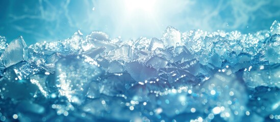 Poster - Crushed ice in sunlight