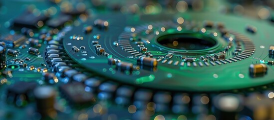 Aufkleber - Close up of a green computer disk