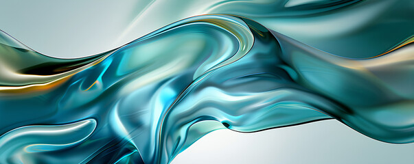 Wall Mural - Wavy Glass Shapes Background