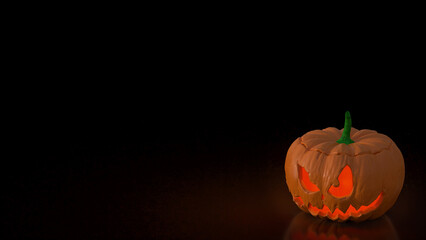 Poster - The  jack o lantern for halloween or holiday concept 3d rendering.