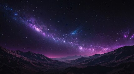 Wall Mural - Magical landscape of highlands and space