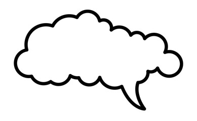 Poster - cloud-shaped speech bubble outline