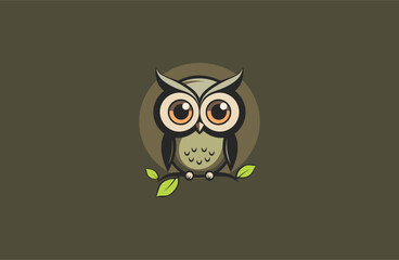 Wall Mural - Owl logo icon design template vector illustration