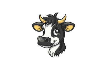 Wall Mural - Head cow logo icon design template vector illustration