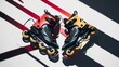 © LVSN - Sporty rollerblades showcased against a vibrant backdrop
