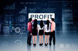 © Creativa Images - Team of professionals analyzing profit growth chart