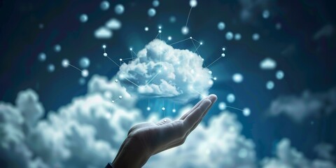 Leinwandbilder - Experience the power of cloud technology for seamless connectivity