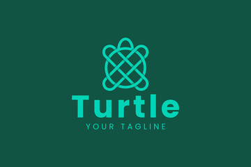 Wall Mural - turtle logo vector icon illustration