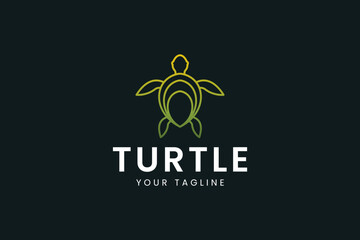 Wall Mural - turtle logo vector icon illustration