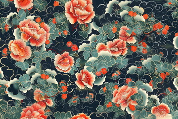 Seamless Pattern Japanese, wallpaper