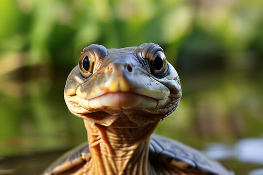 long-necked-turtle-smiling-at-camera-heathcote-victoria-australia