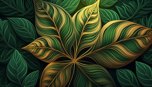Damaks Leaf Background Design