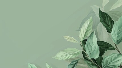 Wall Mural - green leaf background