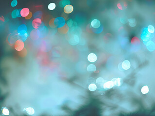 Poster - Abstract Bokeh Lights in Blue for Website or Blog Background