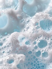 Poster - blue bubbles background