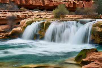 Wall Mural - waterfall in the forest