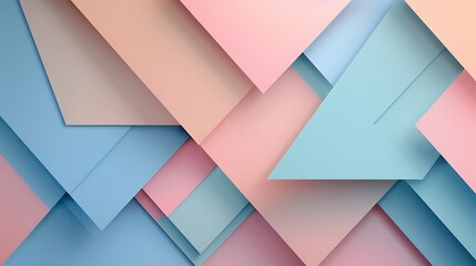 Soft Triangles minimal background, Overlapping triangles in pastel colors, modern and clean, minimalist graphics resources