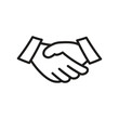 © haris - Handshake line icon design template illustration isolated