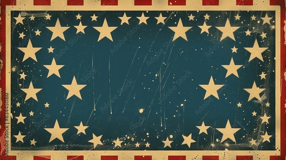 Vintage distressed American flag background with stars and stripes ...