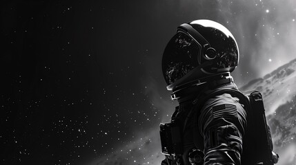 Wall Mural - a man in a space suit with a helmet on his head