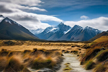 Sticker - landscape in the mountains