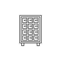 Poster - Lockers line icon, vector flat trendy style illustration on white background..eps