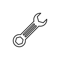 Poster - Spanner, wrench line icon, simple flat vector trendy style illustration on white background..eps