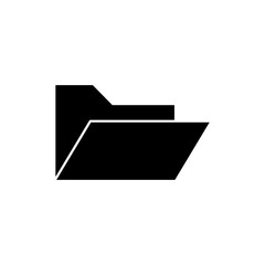 Poster - Folder icon vector, simple flat black illustration on white background..eps
