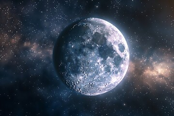 Wall Mural - Moon in the night sky