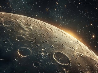 Wall Mural - Moon in the night sky