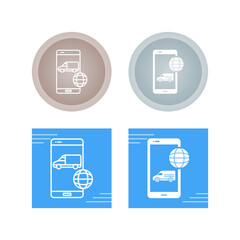 Sticker - Online Logistics Vector Icon