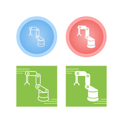 Sticker - Industrial Robot Vector Icon