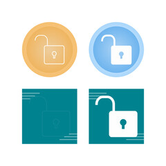 Canvas Print - Unlock Vector Icon