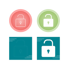 Sticker - Open Lock Vector Icon