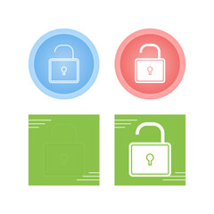 Sticker - Open Lock Vector Icon Vector Icon