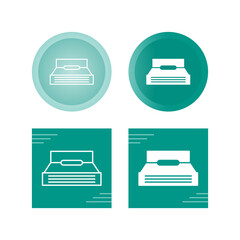 Canvas Print - Single Bed Vector Icon