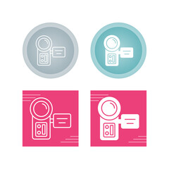 Canvas Print - Video Camera Vector Icon