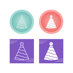 Canvas Print - Party Hat Vector Icon