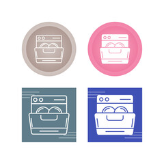 Sticker - Dishwasher Vector Icon