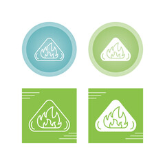 Wall Mural - Fire Danger Vector Icon