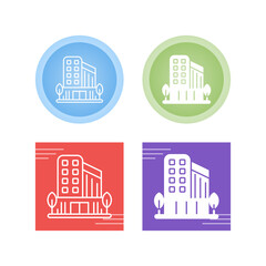 Canvas Print - Office Building Vector Icon