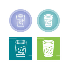 Sticker - Glass Of Water Vector Icon