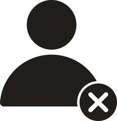 Poster - user remove icon . remove account sign . delete user icon vector . cancel account icon