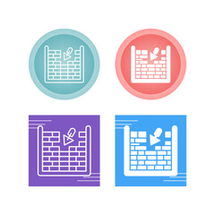 Sticker - Masonry Vector Icon