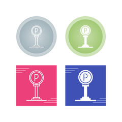 Sticker - Parking Sign Vector Icon