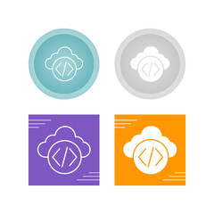 Canvas Print - Cloud Vector Icon